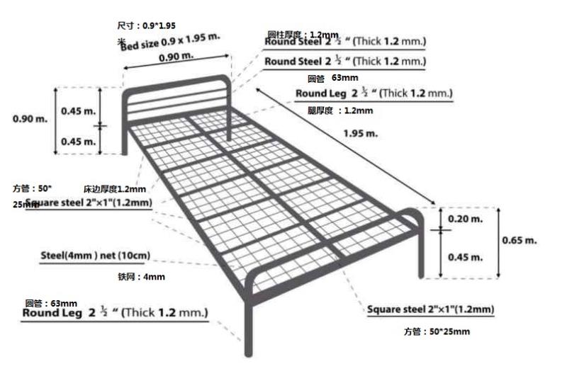 單人床說(shuō)明